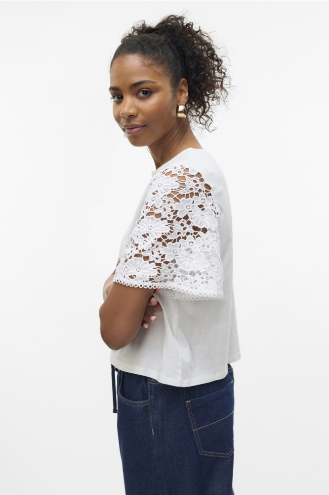 VMPANNA 2/4 TOP JRS 10329679 SNOW WHITE